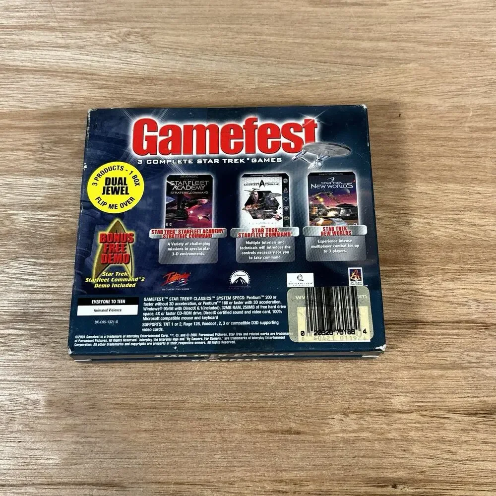 Gamefest Star Trek‎ Classics Dual Jewel Case PC CD-ROM 3 Games Sealed